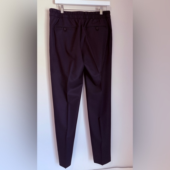 NWOT BANANA REPUBLIC MENS NAVY VITALE B FLANNEL 120’s 💯WOOL DRAW STRING PANTS M - Picture 2 of 7